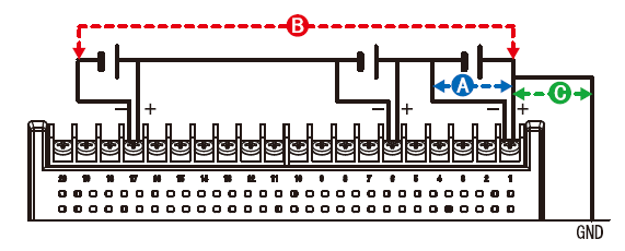 B-565端子入力電圧